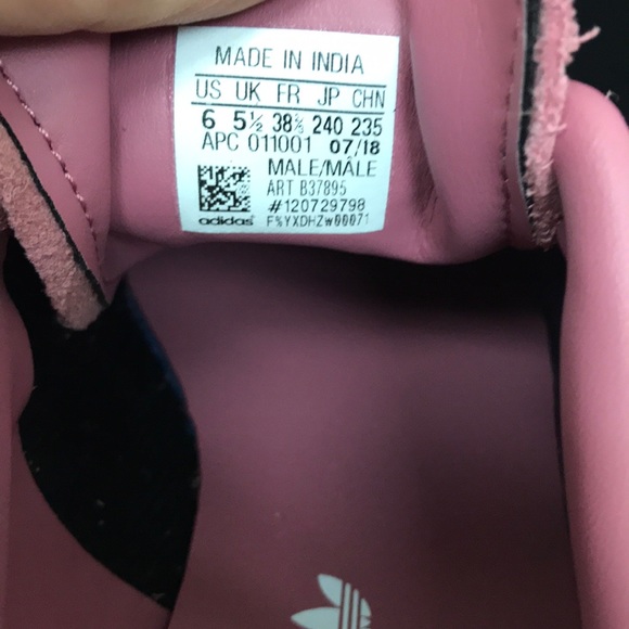 Adidas Men’s Stan Smith Pink Size 6 New - Picture 3 of 4